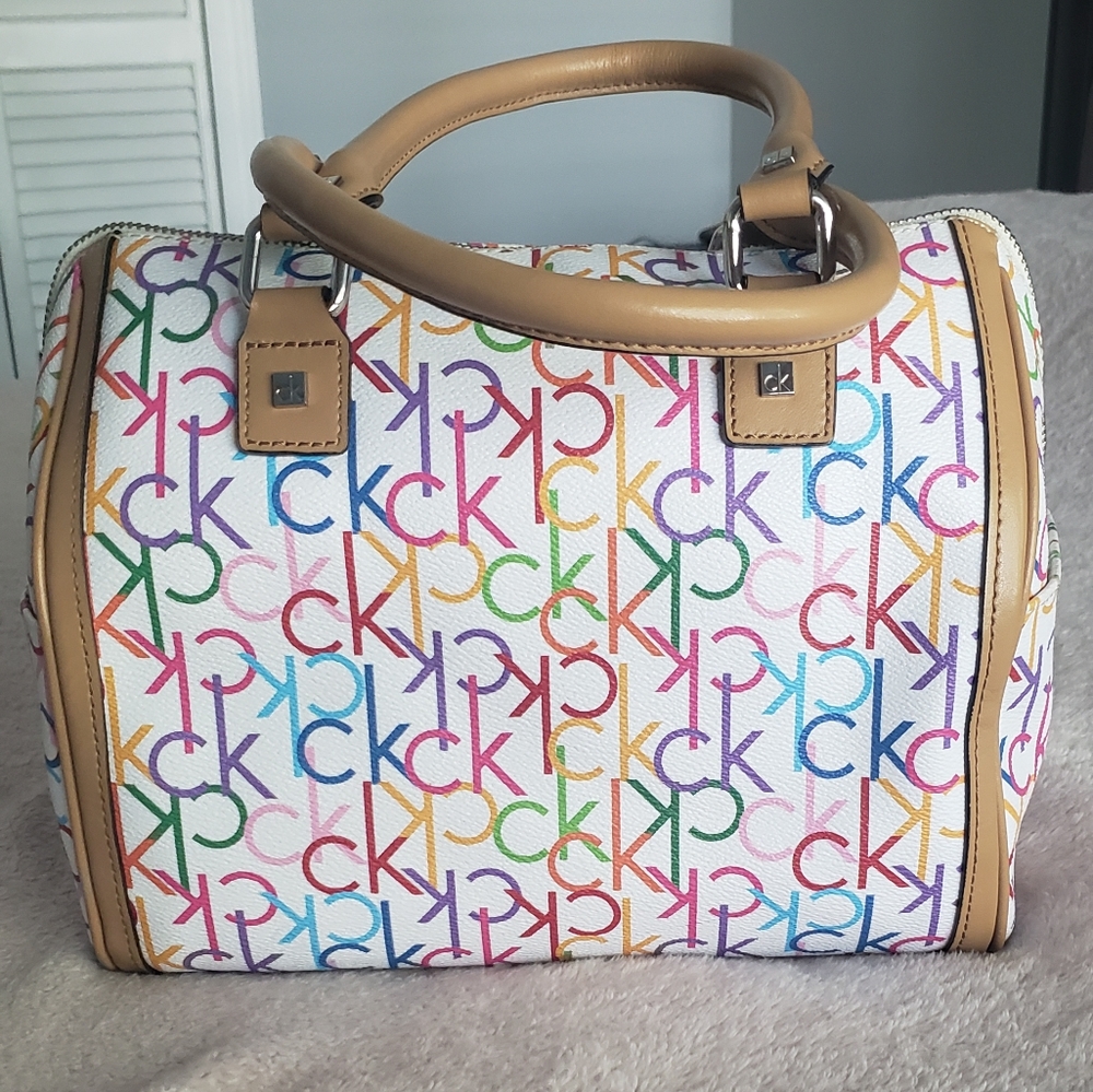 EUC RARE CALVIN KLEIN MULTICOLOR LOGO PURSE